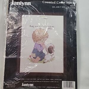 Janlynn 59-21 Ask, And It Shall Be Given Matthew 7:7-8 Cross Stitch Kit NEW